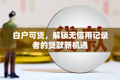 新源白户可贷，解锁无信用记录者的贷款新机遇