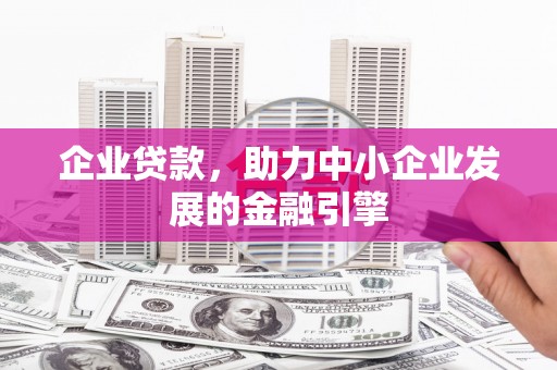 新源企业贷款，助力中小企业发展的金融引擎