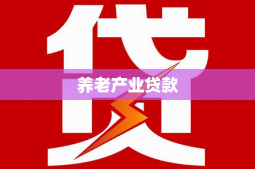 新源养老产业贷款