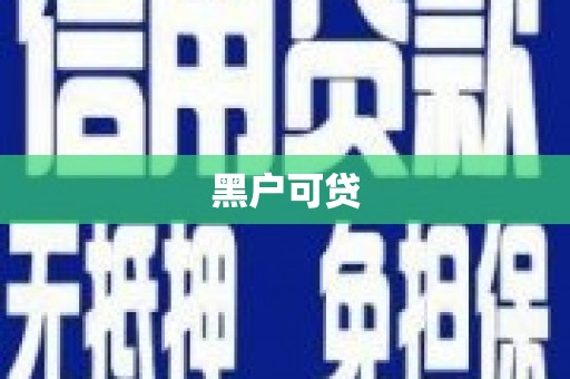 新源黑户可贷